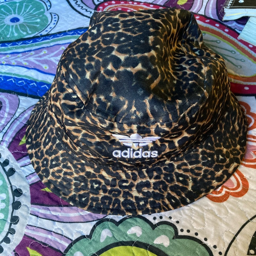 Adidas Leopard print bucket hat